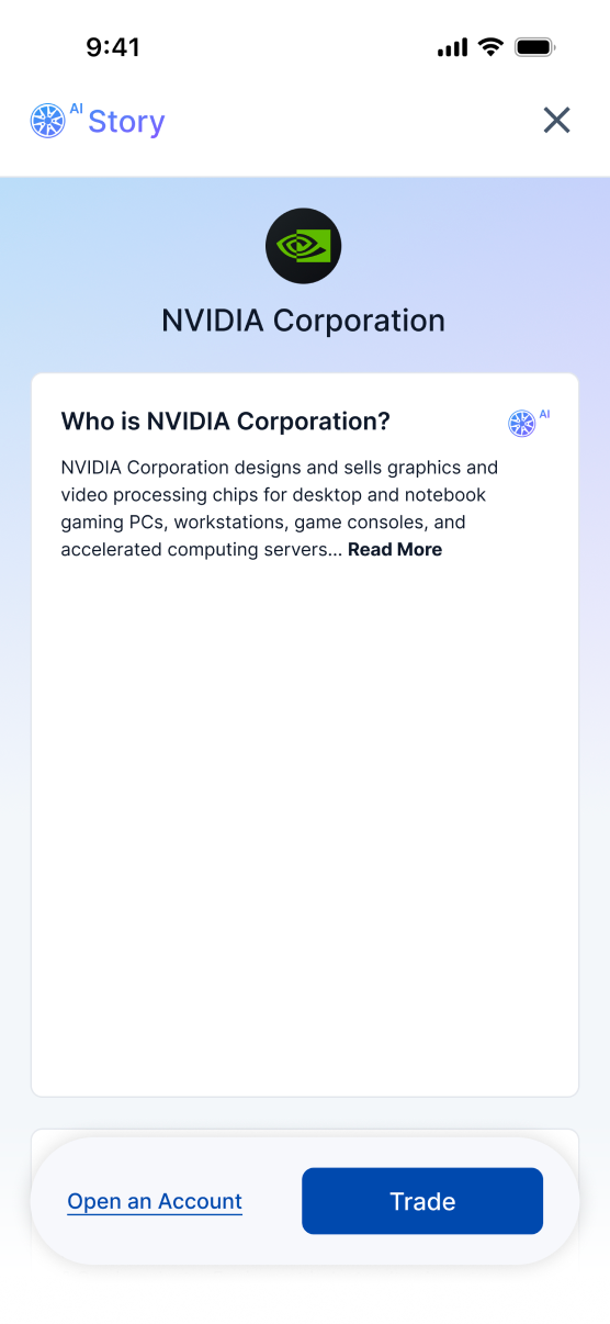 NVIDIA stock story with scores